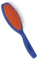 Eurostil fémtüskés kefe 00160, kék - hajpatika