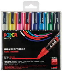 uni UNI Posca PC-5M Akril Marker Készlet 8 Darab/Készlet Vegyes Színek (2UPC5M8DB)