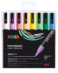 uni UNI Posca PC-3M Akril Marker Készlet 8 Darab/Készlet Pasztell Színek (2UPC3MPASZTELL)