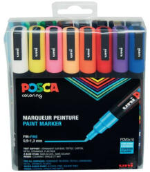 uni UNI Posca PC-3M Akril Marker Készlet 16 Darab/Készlet Vegyes Színek (2UPC3M16DB)