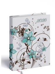 Realsystem Zsebnaptár Álló 2 Day Virágminta 2026 (RS544165)