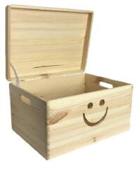 ATMOWOOD Fadoboz mosollyal 40 x 30 x 23 cm, fedéllel (3152.W)