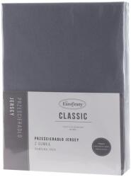 EUROFIRANY Jersey3 pamut gumis lepedő Acélszürke 240x220 cm + 30 cm