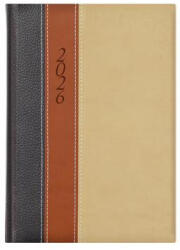 TopTimer Naptár, tervező, A5, napi, TOPTIMER "Fashion", antracit-barna-bézs (CONKF021ABBU)