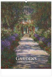 TopTimer Falinaptár TOPTIMER T096 420x560mm álló Gardens impressionism 2026 (T9600-12A) - papir-bolt
