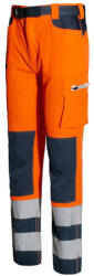 Issaline Hivis könnyű softshell 3M SCOTCHGARD® jól láthatósági stretch nadrág narancs/neon/kék XL