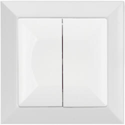 ABEX Two-pole switch f/m 10A, 250V (WP-2P BIAŁY KOMPLET) (AB-9001399)