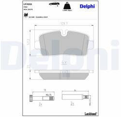 DELPHI Set placute frana DELPHI LP3950 (LP3950)