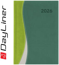 Dayliner Határidőnapló Dubai A5 napi, fehér lapokkal zöld-zöld Dayliner 2026 (57801) - irodaszerpiac