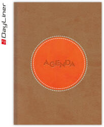 Dayliner Határidőnapló Central A5 napi, fehér lapokkal barna - narancs Dayliner 2026 (57722) - irodaszerpiac