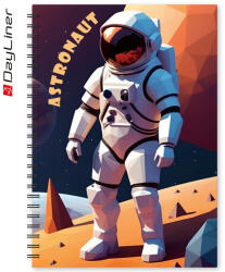 Dayliner Határidőnapló InSpiral A5 heti, fehér lapokkal Astronaut Dayliner 2026 (57806) - irodaszerpiac