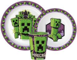  Minecraft The Movie étkészlet, micro műanyag szett, pohárral 260 ml (JVL11179) - kidsfashion