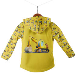 Takoy Panel szabásmintával 164 softshell kabátra kotrógépek sárga