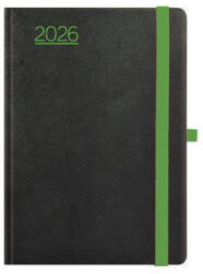 TopTimer Naptár, tervező, A5, heti, TOPTIMER, "Nero", fekete-zöld (26T015N-006)