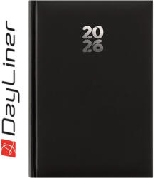 Dayliner Határidőnapló Pannon A5 heti, fehér lapokkal fekete Dayliner 2026 (DL6AG-PAFA5HE-FK) - veryjet