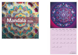 TopTimer Naptár, fali, TOPTIMER, "Mandala (26T9800-22A)