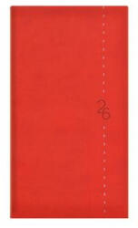 TopTimer Zsebnaptár, álló elrendezésű, TOPTIMER "Linea", piros (26T035L-002)