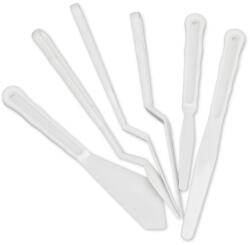  Műanyag festőkés szett 6db-os palettakés - festéshez és felületkezeléshez