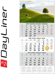 Dayliner Speditőr naptár 1 tömb, 3 hónap SP-1 330 × 670 mm, fehér lapokkal Hangulat Dayliner 2026 (DL6SP-1H3-HA) - veryjet