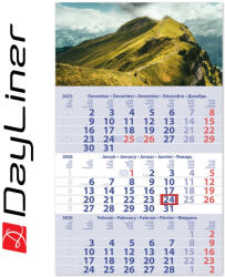 Dayliner Speditőr naptár 1 tömb, 3 hónap Primus Club 300 × 480 mm, fehér lapokkal Hegy Dayliner 2026 (DL6SP-1PRCU-HE) - officefirst