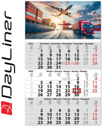 Dayliner Speditőr naptár 1 tömb, 3 hónap Primus Classic 300 × 480 mm, fehér lapokkal Logisztika Dayliner 2026 (DL6SP-1PRCA-LO) - officefirst