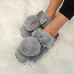 J. B. P. Shoes Cuki nyuszis női szobapapucs - biztonságos csúszásgátló talppal Szürke, 36/37 99334