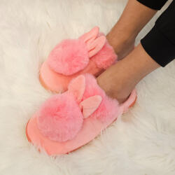 J. B. P. Shoes Cuki nyuszis női szobapapucs - biztonságos csúszásgátló talppal Pink, 36/37 99331