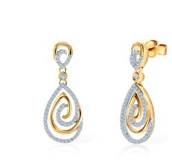 SAVICKI Cercei lacrimi SAVICKI: aur, diamante - savicki - 9 857,00 RON