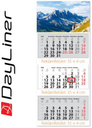 Dayliner Speditőr naptár 3 tömb, 3 hónap Maxi Classic 350 × 820 mm, fehér lapokkal Hegy Dayliner 2026 (DL6SP-3MACA-HE) - iroda-ellatas