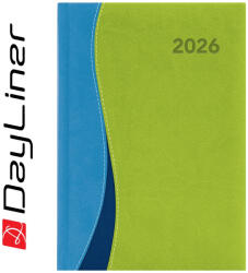 Dayliner Határidőnapló Dubai A5 heti, fehér lapokkal kék-zöld Dayliner 2026 (DL6AG-DUFA5HE-KZ) - iroda-ellatas