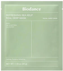 Biodance - Refreshing Sea Kelp Real Deep Mask - Bőrnyugtató arcmaszk - 1db