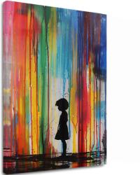  Kép RAINBOW SILHOUETTE vászonra | Festett struktúra