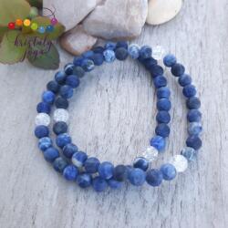 Kristály Jóga Shop Szodalit 6 mm-es matt páros ásvány karkötő