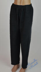 Hullám Mintázatú, Egyenes Szárú Fekete Nadrág! XL/XXL-es