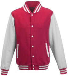 Just Hoods AWJH043 VARSITY KABÁT (awjh043hp/wh-xs)