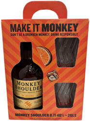 Monkey Shoulder - Scotch Blended Malt Whisky + 2 pahare GB - 0.7L, Alc: 40%