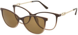 Solano Rame ochelari de vedere cu ClipON polarizat pentru Femei Solano CL 90191B, Plastic, Maro, 54 mm (CL 90191B)