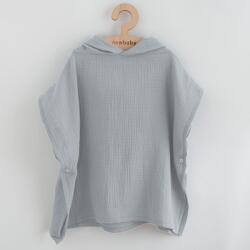 NEW BABY Poncho de muselină pentru copii New Baby Feeling gri-deschis 80 cm, mărime M