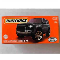 Mattel Land Rover Defender fekete - 1: 64 méretarányos fém modellautó és játékautó - Matchbox 61/100 (HVR23)