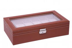  932 Edelwolle varrott barna óratartó doboz 12db órának