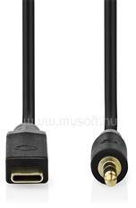 NEDIS CCBW65950AT10 USB-C (USB C) dugó - 3, 5 mm sztereo jack dugó kábel, aranyozott csatlakozók, 1m (CCBW65950AT10) (CCBW65950AT10)