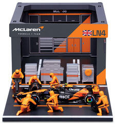 Bburago 1 /43 F1 versenyautó - Mclaren MCL38 bokszutca (18-38451N)