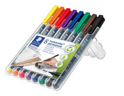 STAEDTLER Alkoholos marker készlet, OHP, 1 mm, 'Lumocolor 317 M', 8 különböző szín (TS317WP8) (TS317WP8)