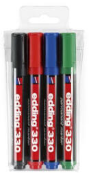 edding Alkoholos marker készlet, 1-5 mm, vágott, '330', 4 különböző szín (TED330W) (TED330W)