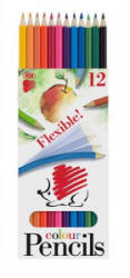 ICO Színes ceruza készlet, hatszögletű, hajlékony, 'Süni', 12 különböző szín (TICSZH12) (TICSZH12)