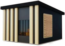 Chill Prémium hőszigetelt lapostetős Macskaház - sötétszürke-barna