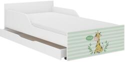 Wooden Toys Pufi Gyerekágy - 160x80 cm, Matraccal, Zsiráf