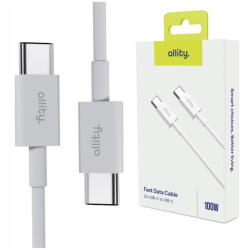 Allity Cablu de date si incarcare Allity AUC-03 USB-C to USB-C 2m 100W Alb