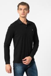 Benetton United Colors of Benetton, Galléros piké pamutfelső, Fehér, Fekete, 2XL (3089J3204-100-EL-XXL)