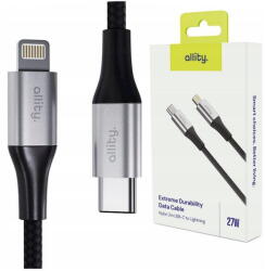 Allity Cablu de date si incarcare AUC-01 USB-C to Lightning 27W 2m Negru